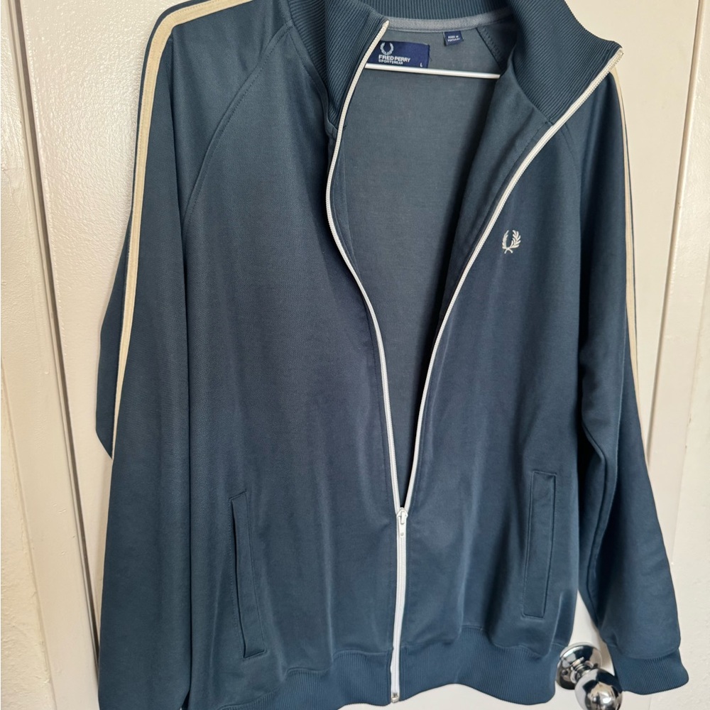 Fred Perry Blue Track Jacket - Picture 5 of 6
